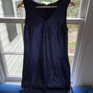 Navy sequin dress